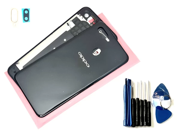 Tkgz Oppo A5S KASA Arka Pil Batarya Kapağı (TAMİR SETİ) SİYAH