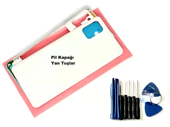 Tkgz Samsung Galaxy A31 A315 KASA Arka Pil Batarya Kapağı (TAMİR SETİ) BEYAZ ürün görseli