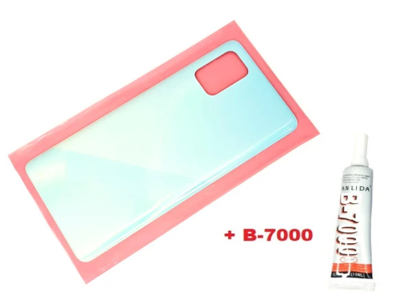Tkgz Samsung Galaxy A71 A715 Arka Pil kapağı (B-7000) MAVİ