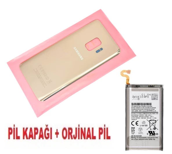 Tkgz Samsung Galaxy S9 Arka Pil Batarya Kapağı + PİL (CAM) GOLD