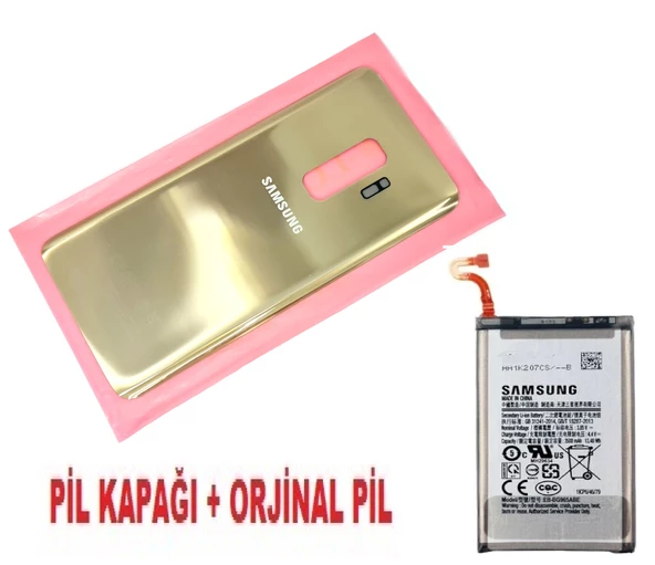Tkgz Samsung Galaxy S9 PLUS Arka Pil Batarya Kapağı + PİL (CAM) GOLD