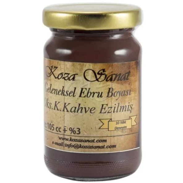 Koza Sanat Ezilmiş Ebru Boyası Pigment Koyu Kahverengi 105ml ürün görseli
