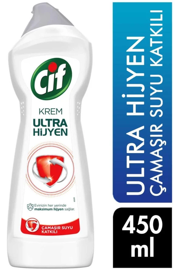 CİF Marka: Krem Temizleyici 450 Ml Ultra Hijyen Çamaşır Suyu Katkılı 8690637866067 Kategori: Yüzey