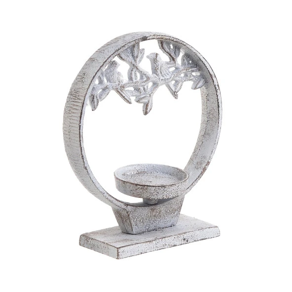 M art Antique Kuş Biblolu Mumluk 14x5,5x17