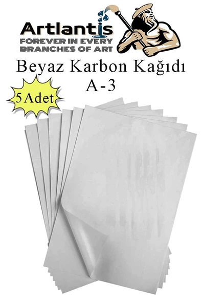 Karbon Kağıdı A3 5 Adet 29,7x42 cm Renkli Karbon Kağıdı Kopya Kağıdı Transfer Kağıdı - 4