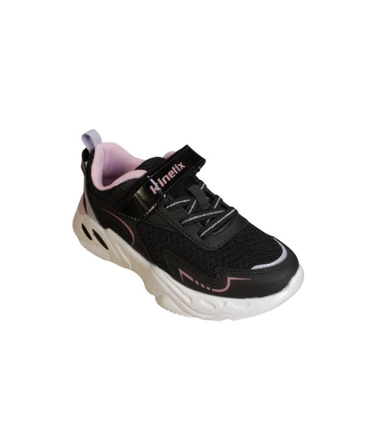 KİNETİX Kız Çocuk Siyah Beyaz Çırtlı Comfort Rahat Taban Sneaker Spor Ayakkabı - 2