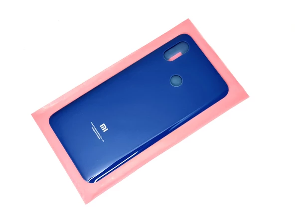 Xiaomi Mi 8 Arka Kapak Batarya Pil Kapağı (CAM) MAVİ