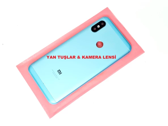 Xiaomi Mi A2 LİTE Kasa Arka Pil Batarya Kapağı (Yan Tuşlar) MAVİ ürün görseli