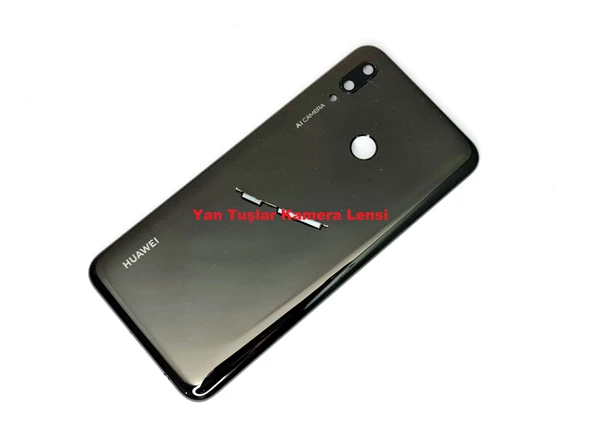 Tkgz Huawei Uyumlu P Smart 2019 Kasa Arka Pil Kapağı SİYAH