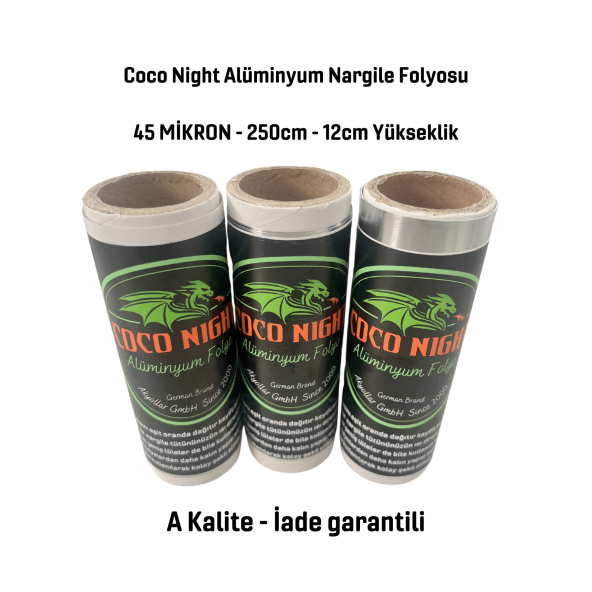 45 mikron (5adet) 250cm Rulo Alüminyum folyo, Nargile folyosu, shisha foil - 4