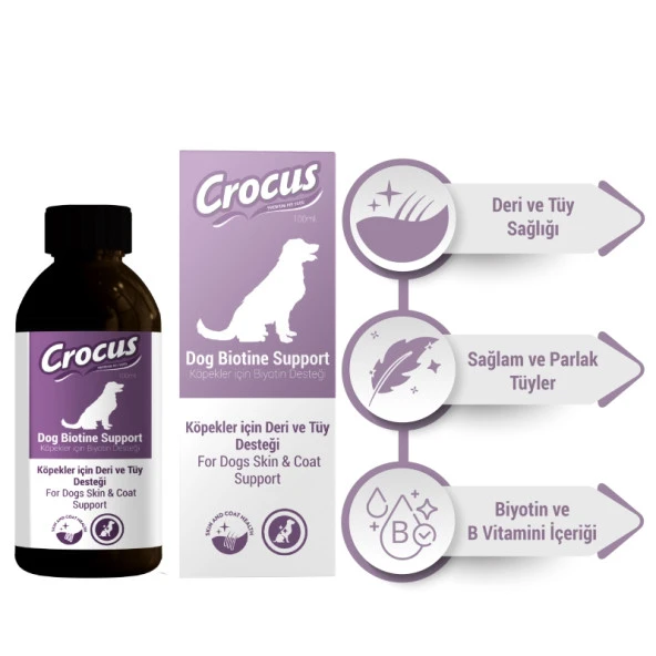 Crocus Köpek Biotin Tüy Sağlığı Damlası 100 Ml