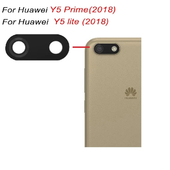 Tkgz Huawei Uyumlu Y5 2018 Arka Kamera Camı Lens Yapışkanlı