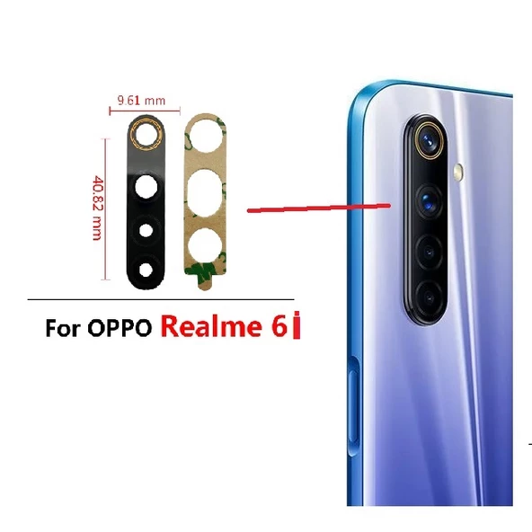 Oppo Realme 6İ Arka Kamera Camı Lens Yapışkanlı