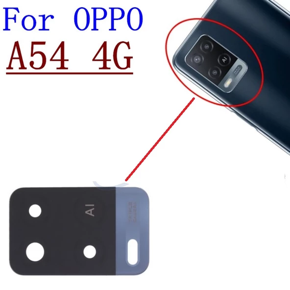 Oppo A54 Arka Kamera Camı Lens Yapışkanlı