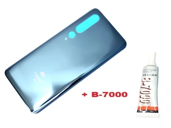 Xiaomi Mİ 10 Arka Kapak Batarya Pil Kapağı 5G (CAM+B-7000) LACİVERT