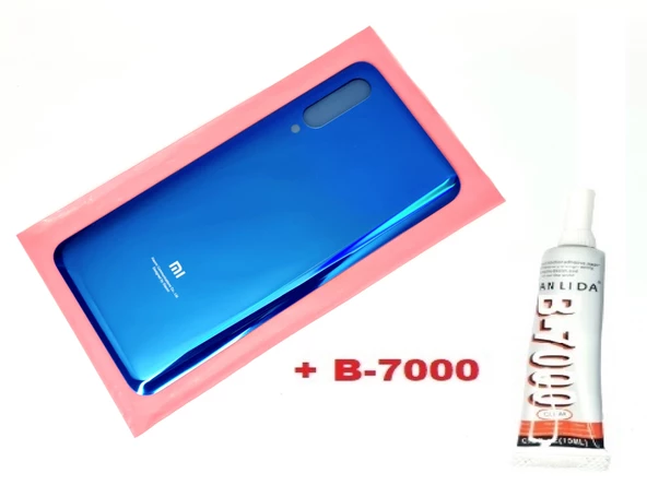 Xiaomi Mi 9 Arka Kapak Batarya Pil Kapağı (CAM+B-7000) MAVİ ürün görseli 1
