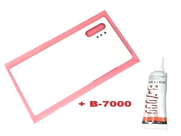 Samsung Galaxy NOTE 10 PLUS Arka Pil Batarya Kapağı (CAM+B-7000) BEYAZ