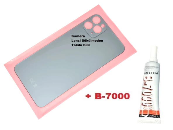 iPhone 11 PRO MAX Arka Pil Batarya Kapağı (CAM+B-7000) MAVİ