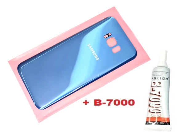Samsung Galaxy S8 PLUS Arka Pil Batarya Kapağı (CAM+B-7000) MAVİ