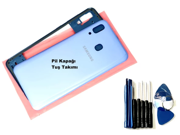 Samsung Galaxy A30 (A305) FULL ORJ KASA Arka Pil Batarya Kapağı (TAMİR SETİ) MAVİ ürün görseli