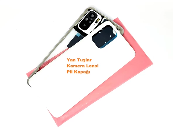 Xiaomi Redmi NOTE 10 (4G) KASA Arka Pil Batarya Kapağı (TAMİR SETİ) BEYAZ - 2