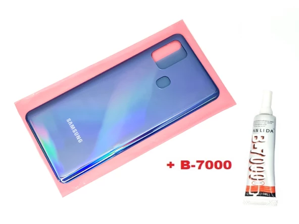 Samsung Galaxy A21S A217 Arka Pil Batarya Kapağı (B-7000) MAVİ