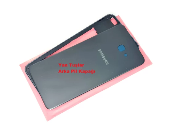 Samsung Galaxy J4 Plus KASA Arka Pil Batarya Kapağı (TAMİR SETİ) SİYAH - 2