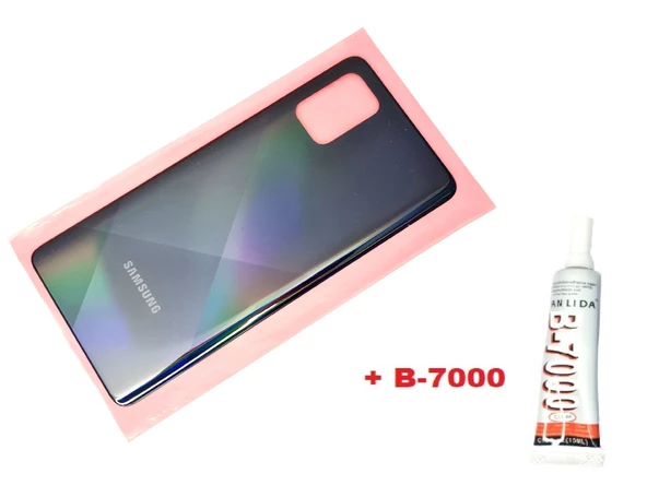 Samsung Galaxy A71 A715 Arka Pil kapağı (B-7000) SİYAH ürün görseli 1