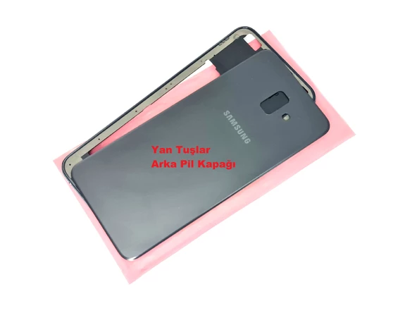 Samsung Galaxy J6 Plus KASA Arka Pil Batarya Kapağı (TAMİR SETİ) SİYAH - 2