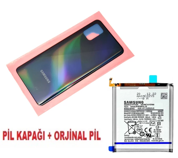 Samsung Galaxy A51 A515 Arka Pil Batarya Kapağı + PİL SİYAH ürün görseli 1