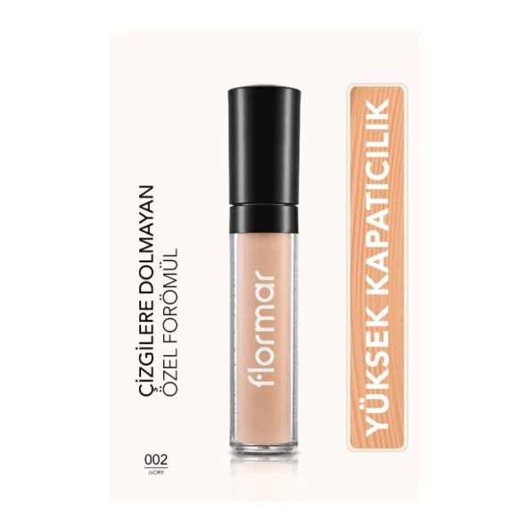 Flormar Perfect Coverage Hafif Yapılı Kapatıcı 002 Ivory: Sıcak Alt Ton