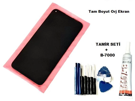 Tkgz Huawei Uyumlu P40 Lite Lcd Ekran Dokunmatik Tam Boyut ORJİNAL (B-7000+Tamir Seti)