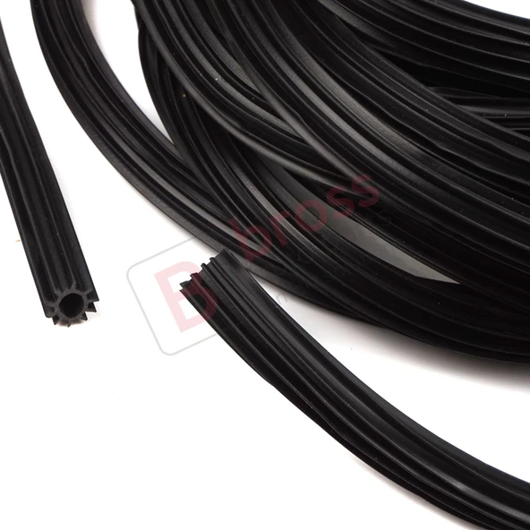 Cam Kriko Çelik Kablo Halat Ses Yalıtımı Kalın Yıldız Kauçuk Koruma 6 mm Delik 10 Metre - Resim 4