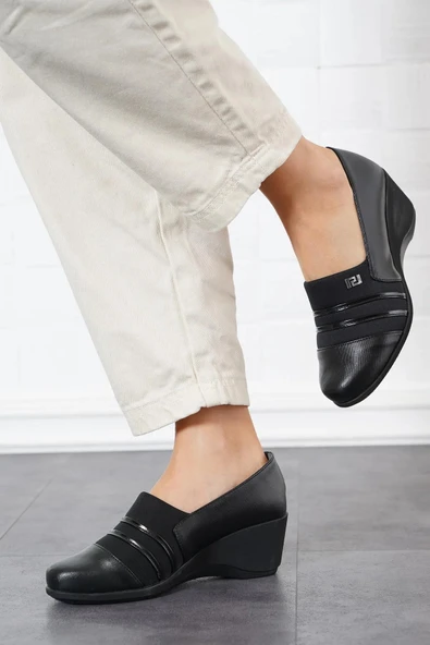 Norfix 3646 Strech Dolgu Topuk Kadın Ayakkabı - Resim 3