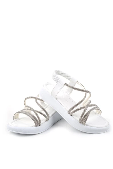 Castle Black 35250 Taş Detaylı Günlük Kadın Sandalet - Resim 8