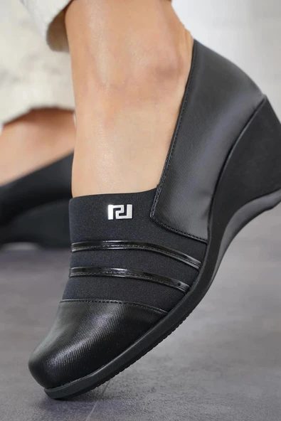 Norfix 3646 Strech Dolgu Topuk Kadın Ayakkabı - Resim 4