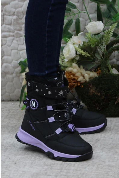 N'drops 3674 Termal Kaymaz Taban Kız Çocuk Kar Botu - Resim 8