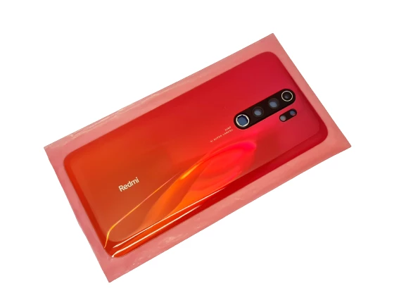 Xiaomi Redmi NOTE 8 PRO Arka pil Batarya Kapağı (Cam Lensli) Kırmızı