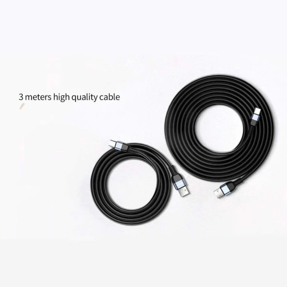 JOYROOM MİCRO SİYAH 3M 2.4A DATA CABLE - Resim 4