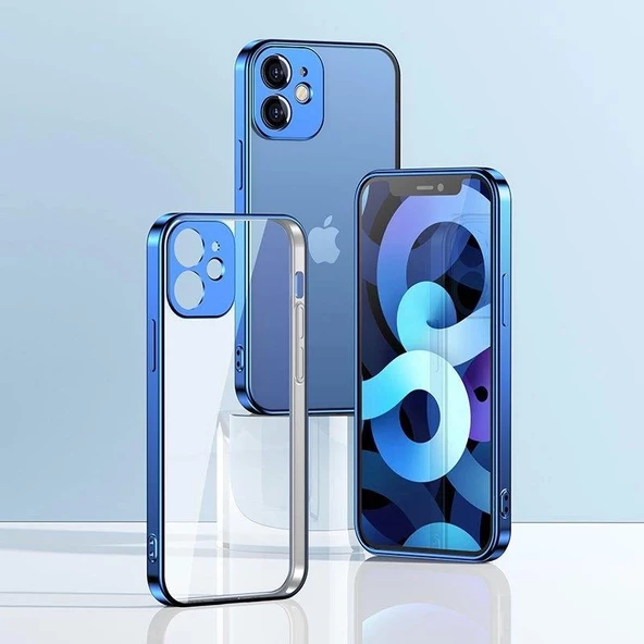 İphone  New Beauty Elektro Çerçeveli Ultra İnce Kılıf - Resim 4