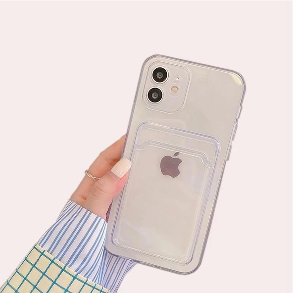 İphone 11 Şeffaf Kartlıklı Kamera Korumalı Telefon Kılıfı ürün görseli