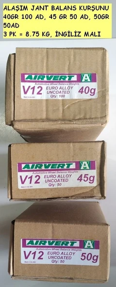 Alaşım Janta Çakma Balans Kurşunu - 40-45-50 Gr 3 Pk Takım ürün görseli