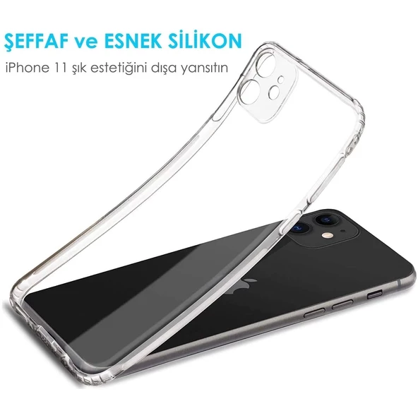 İphone 11 Pro Tıpalı Kamera Korumalı Silikon Kılıf - Resim 2