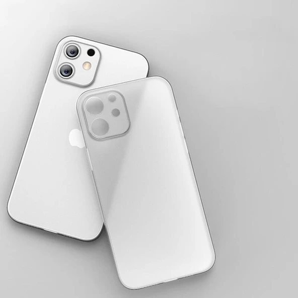 İphone 11 0,2 mm Buzlu Ultra ince Yumuşak Silikon Kamera Korumalı Slim Kılıf ürün görseli