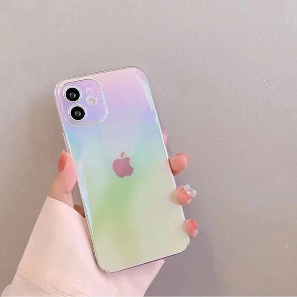 İphone 14 Plus Gökkuşağı Rainbow Kapak - Resim 4