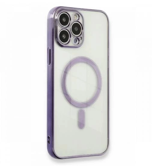 İphone 14 Magsafe Uyumlu Parlak Lazer Kapak - Resim 5