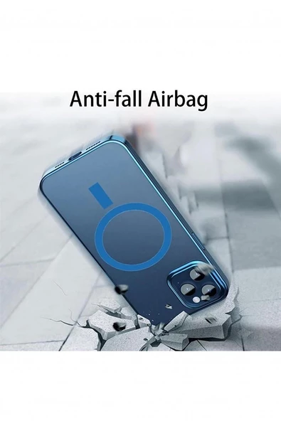 İphone 14 Pro Max Magsafe Uyumlu Parlak Lazer Kapak - Resim 5