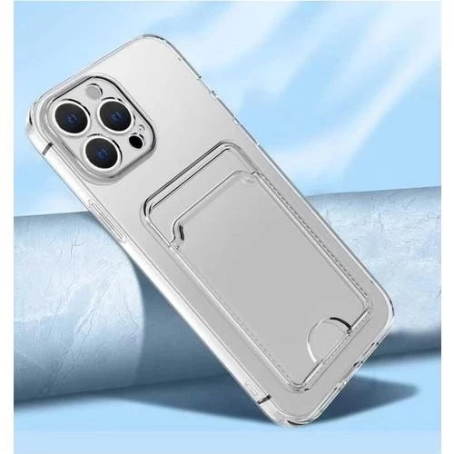İphone 14 Şeffaf Kartlıklı Kapak-Kılıf - Resim 2