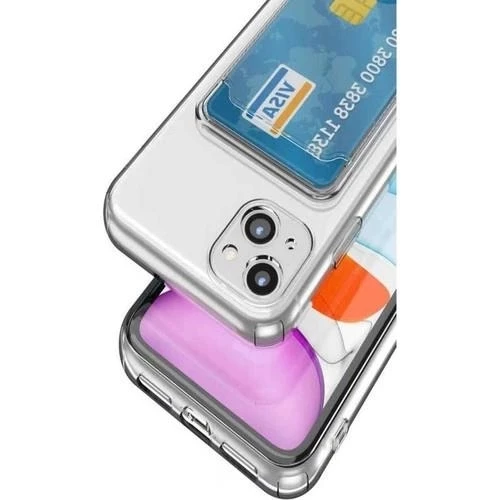 İphone 14 Şeffaf Kartlıklı Kapak-Kılıf - Resim 3