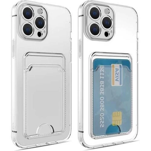 İphone 14 Plus Şeffaf Kartlıklı Kapak-Kılıf ürün görseli